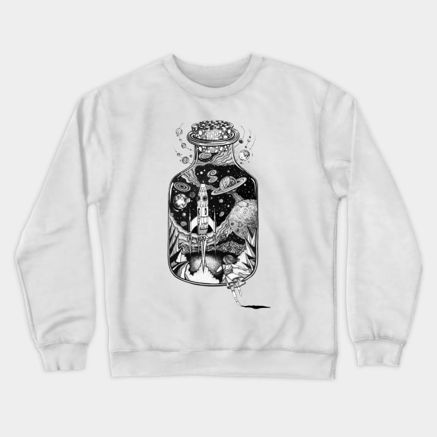 Space Run Crewneck Sweatshirt by ruta13art